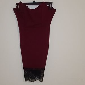 Foreign Exchange Maroon Dress
